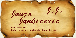 Janja Jankićević vizit kartica
